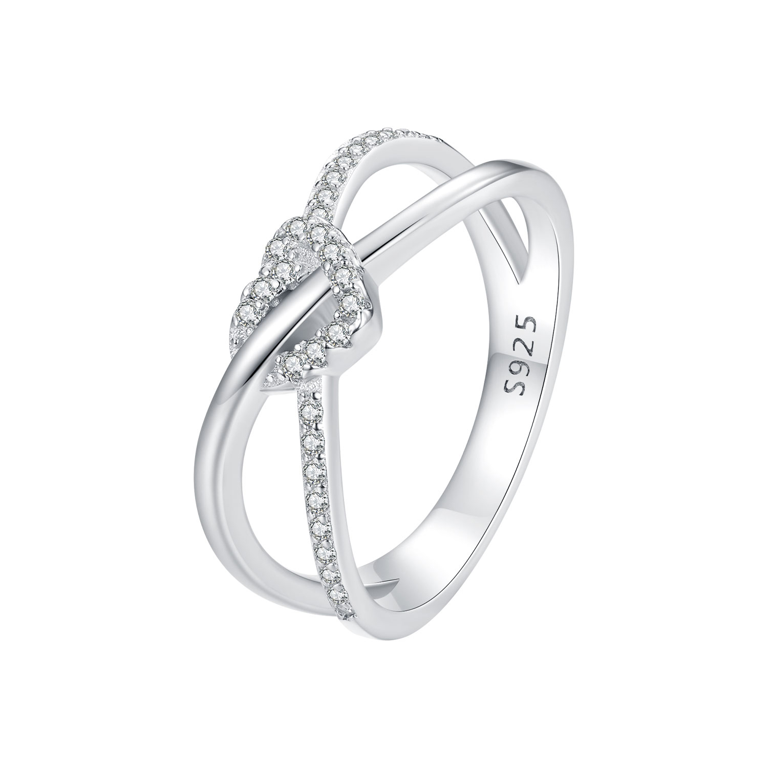 anillo estilo pandora de nudo de amor bsr464
