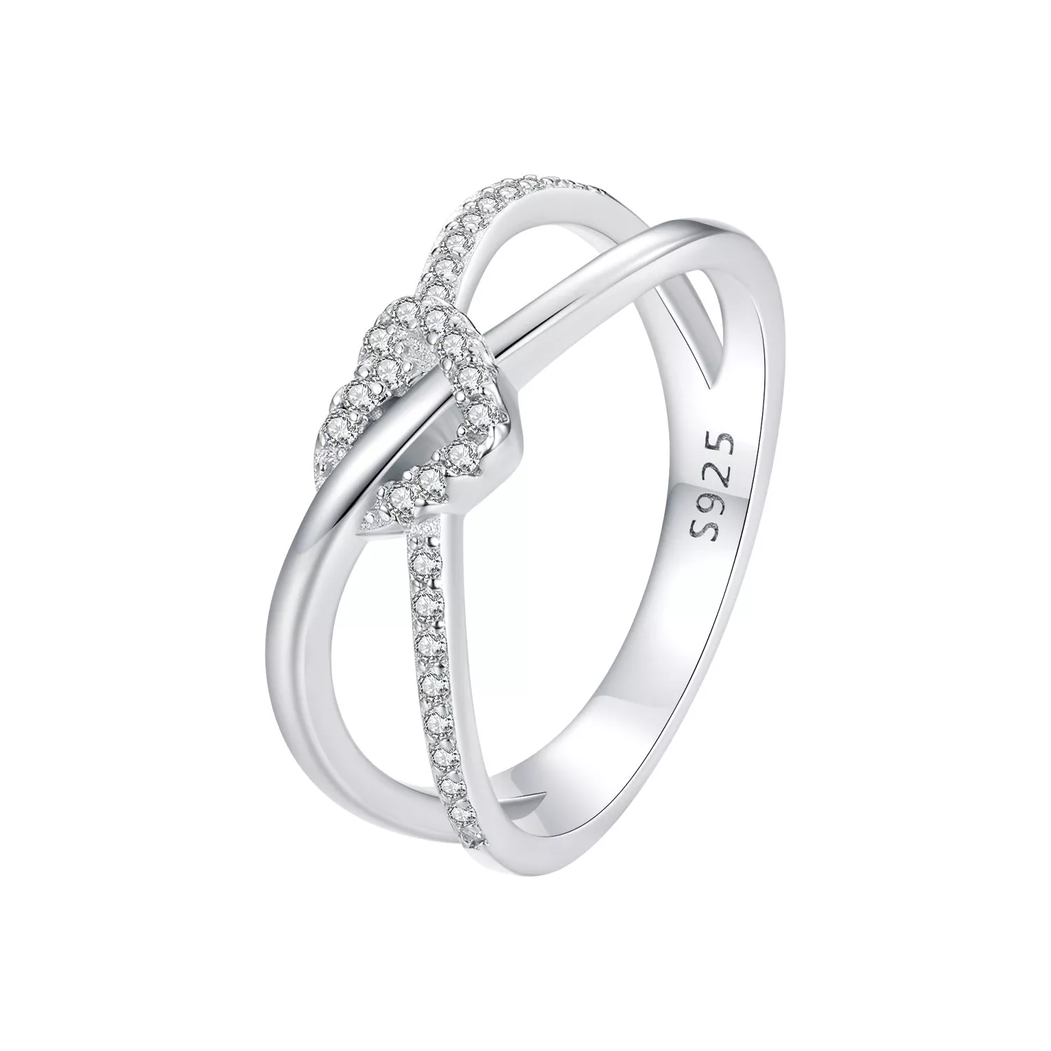 anillo estilo pandora de nudo de amor bsr464