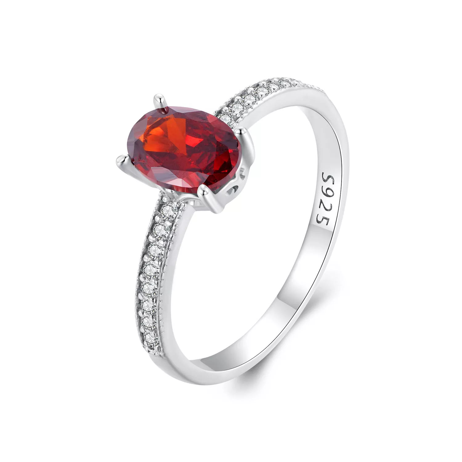 anillo rojo estilo pandora bsr460 rd