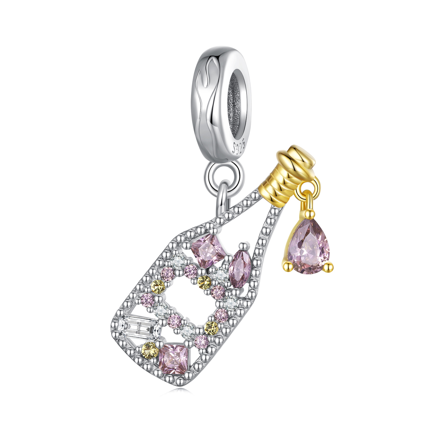 charm estilo pandora en color champán bsc863
