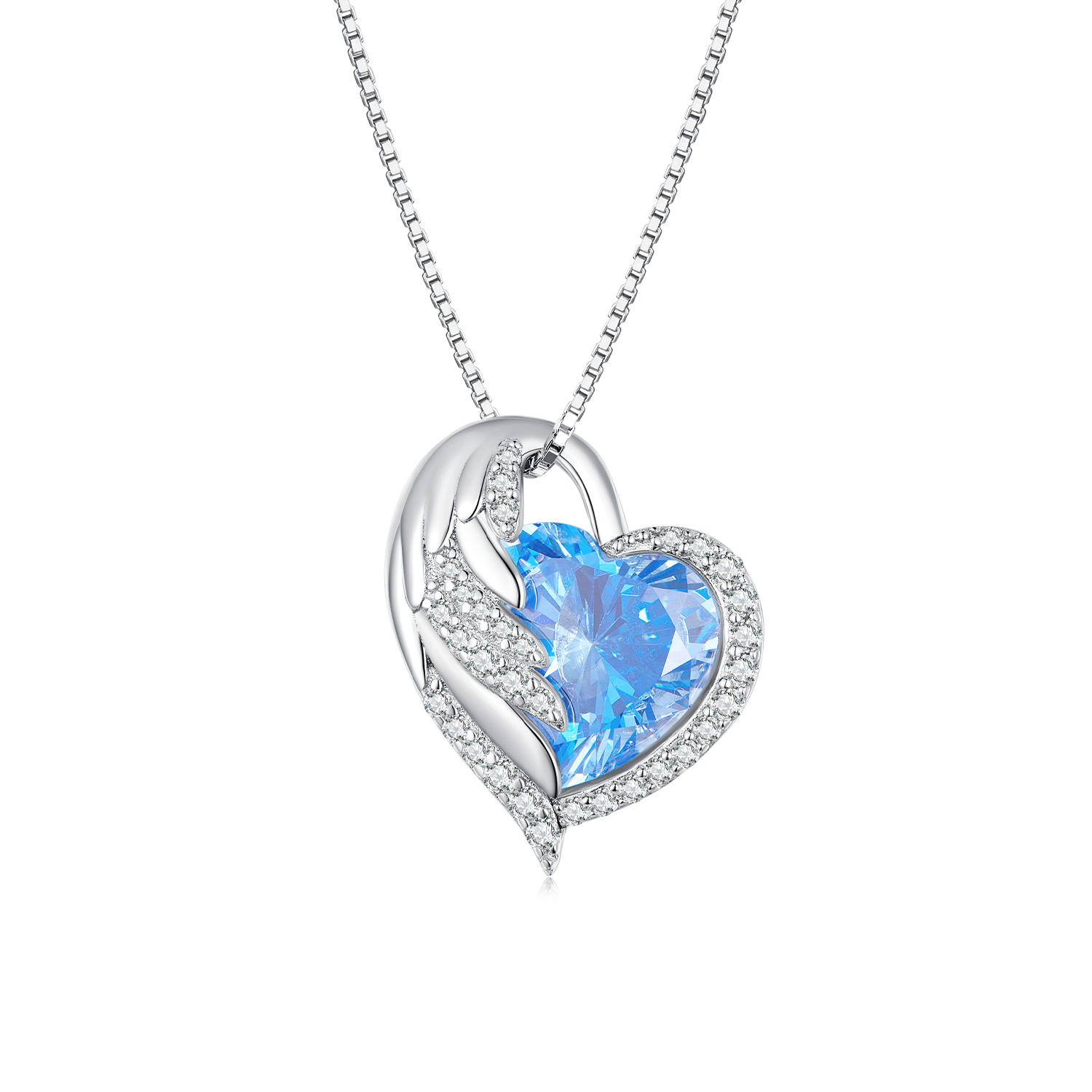 collar de estilo pandora con zafiro bsn281