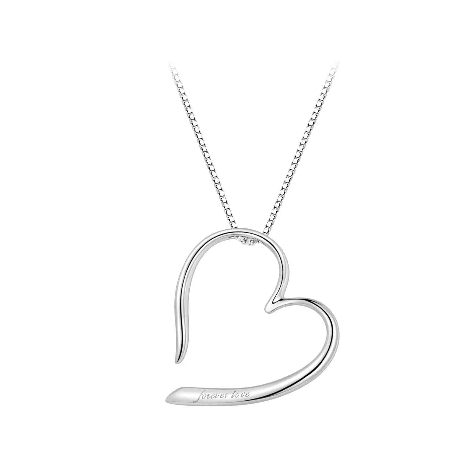 collar estilo pandora con corazón dibujado a mano bsn341