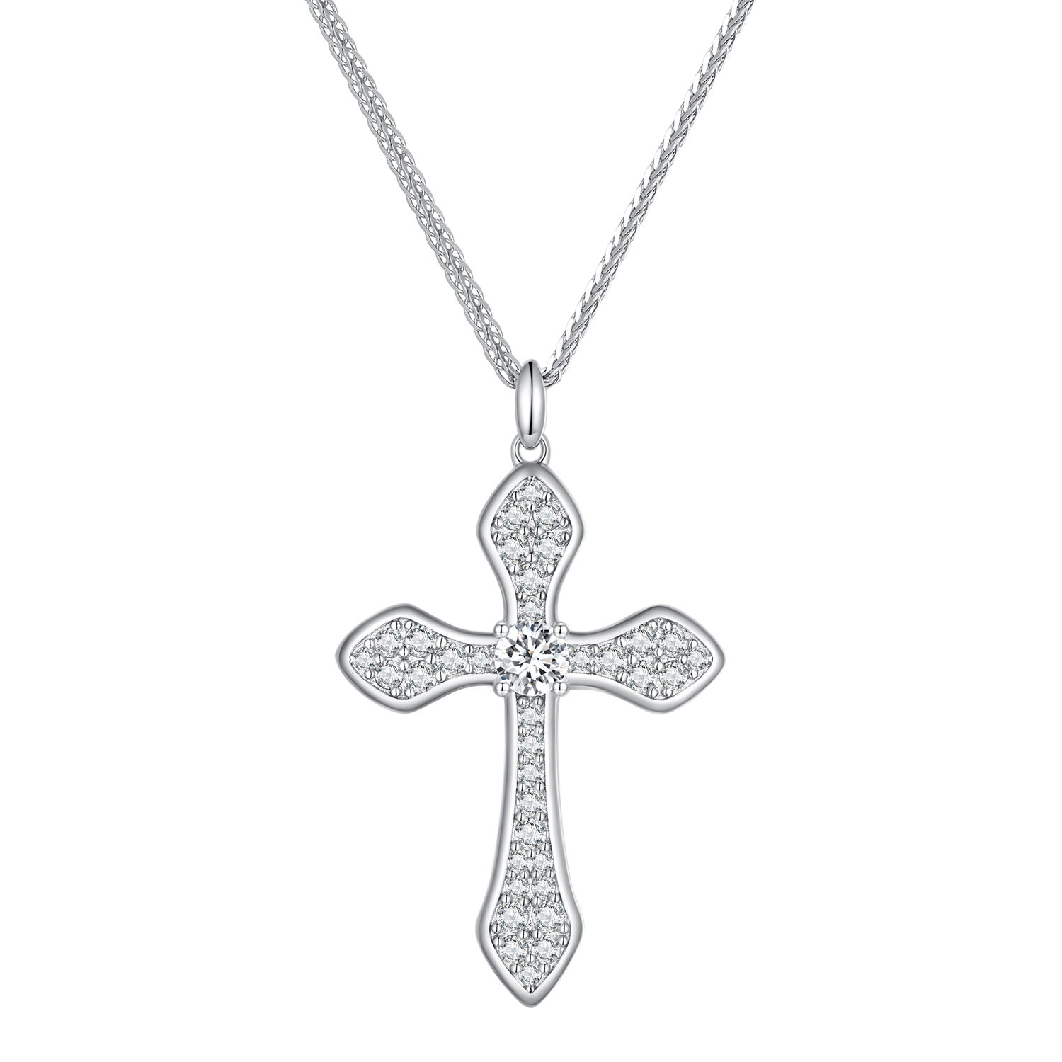 collar estilo pandora con cruz bsn303