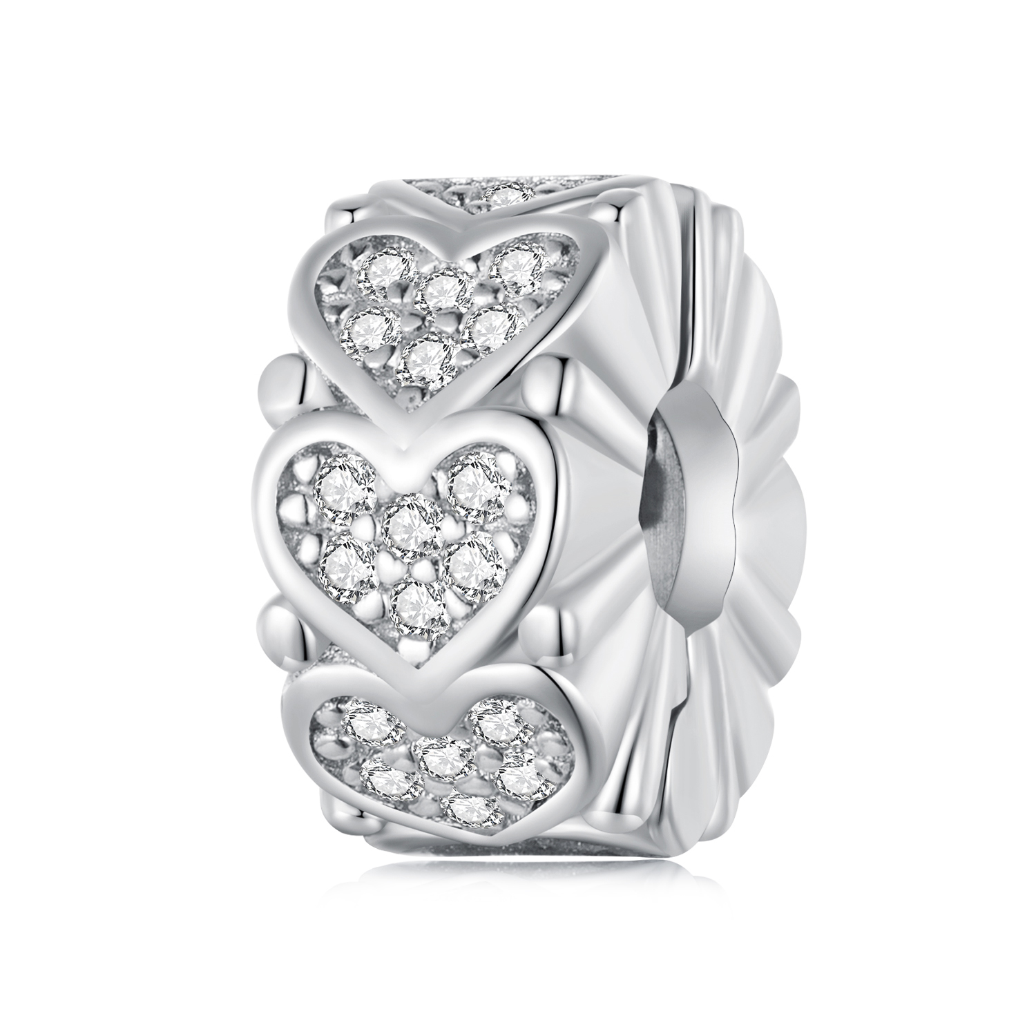 espaciador de corazón estilo pandora bsc885