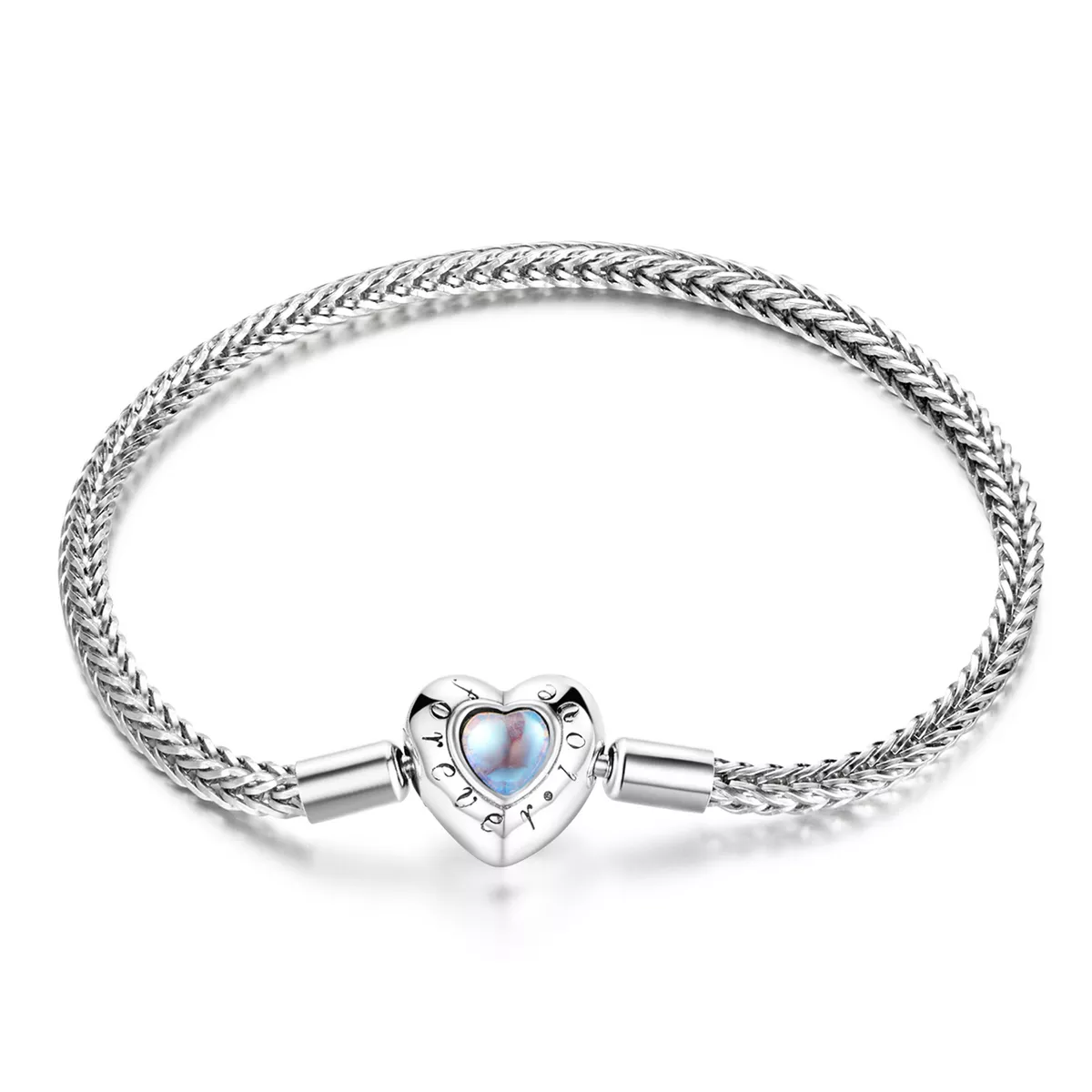 pulsera con broche en forma de corazón al estilo pandora scb223