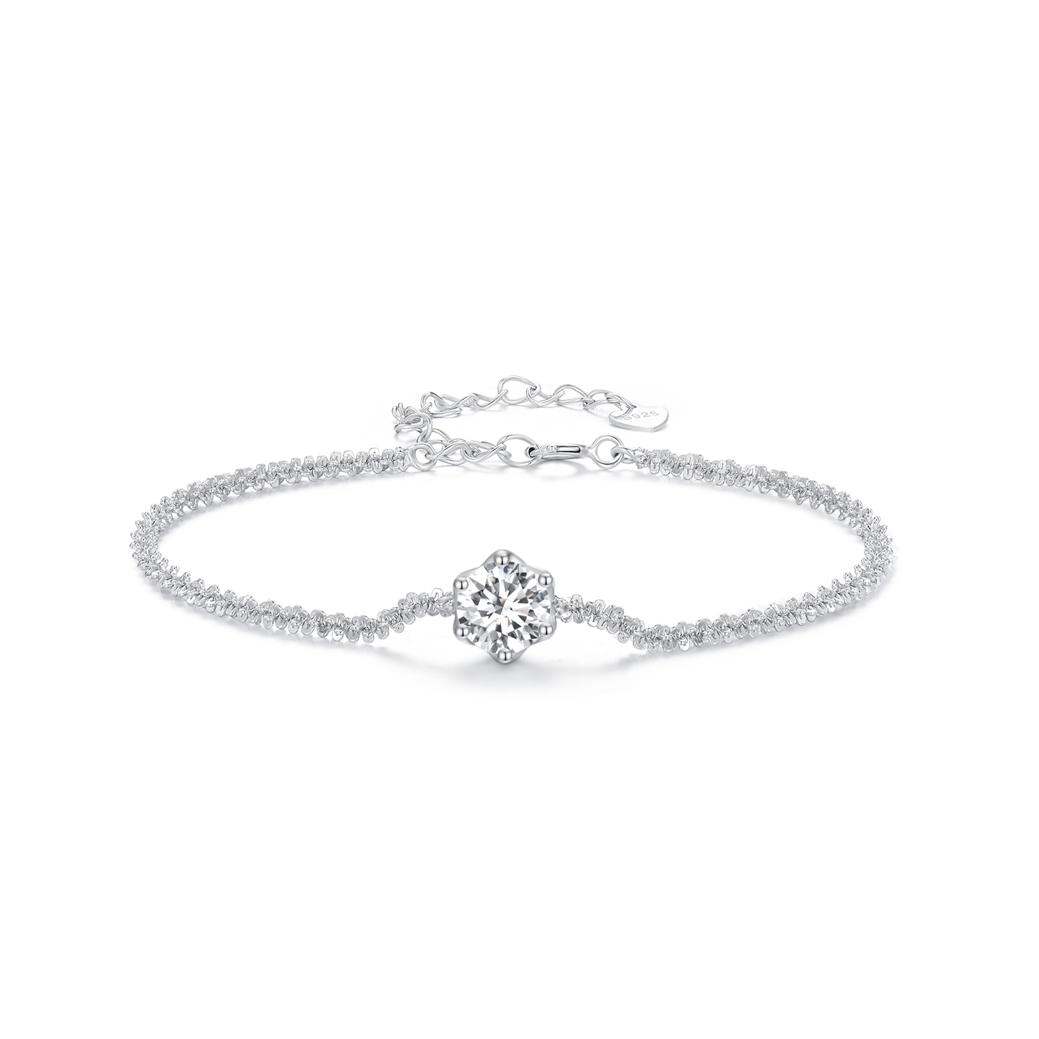 pulsera con estilo pandora y diamantes msb006