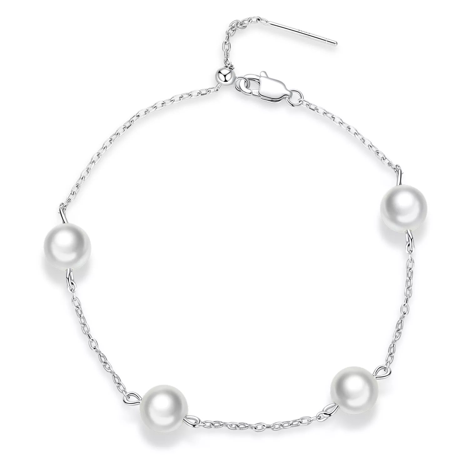 pulsera de estilo pandora con perlas bsb090