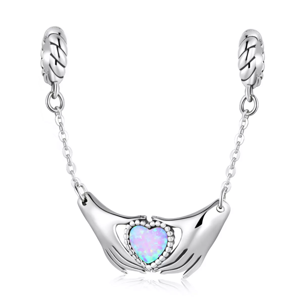 pulsera de seguridad en forma de corazón familiar estilo pandora bsc597