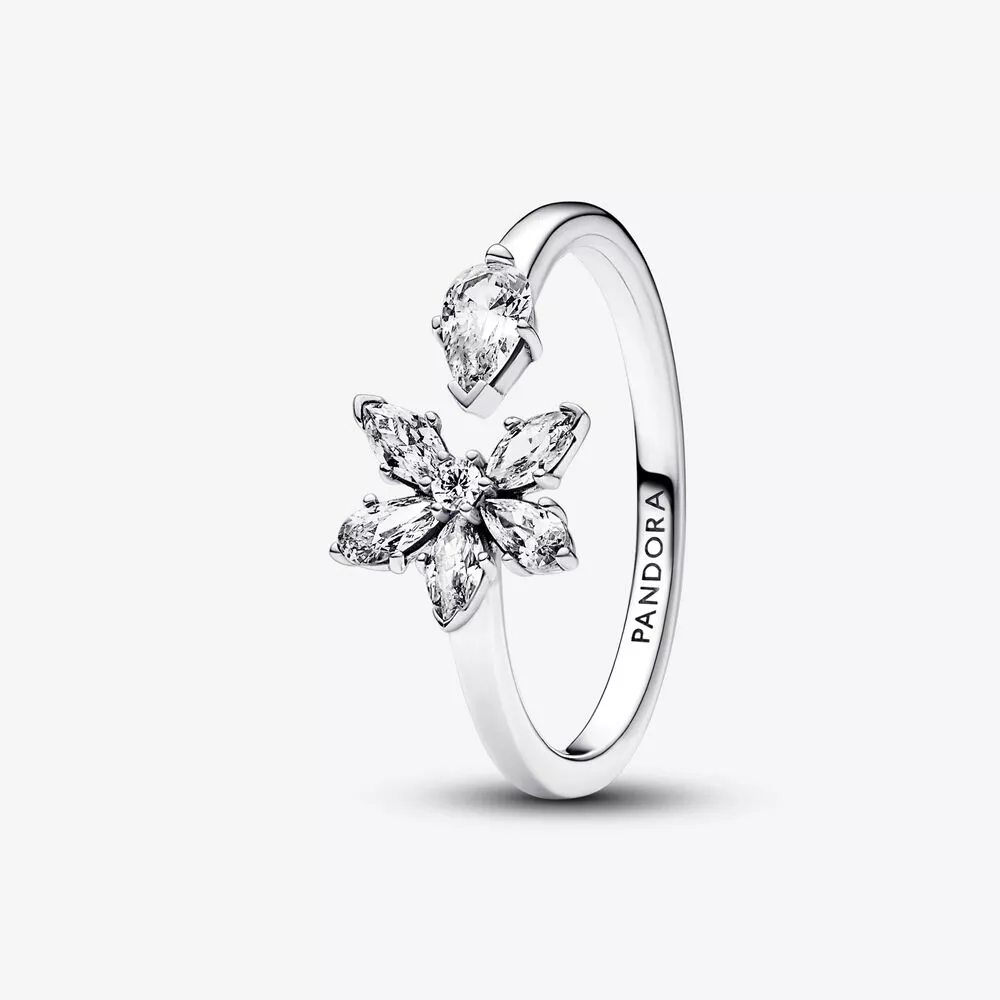anillo abierto de la colección pandora sparkling herbarium cluster 192611c01