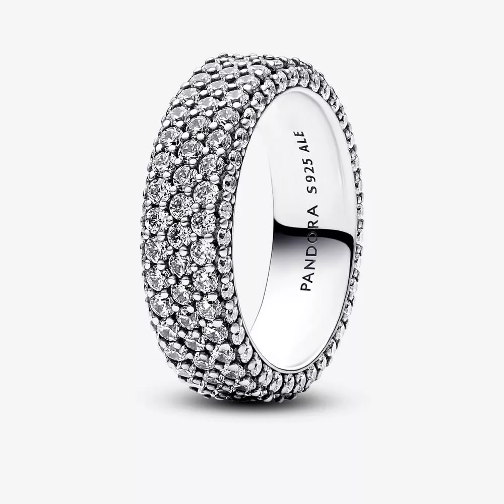 anillo pandora timeless pavé de triple hilera 192634c01