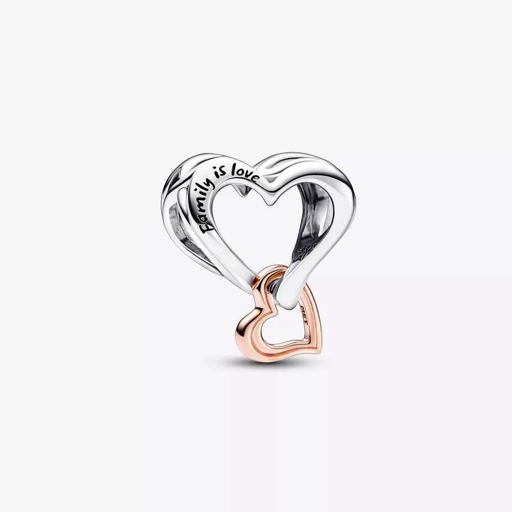 charm de pandora en dos tonos con diseño abierto de infinito y corazón 782642c00