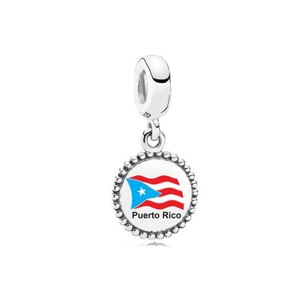 colgante con bandera de pandora puerto rico p d 3993
