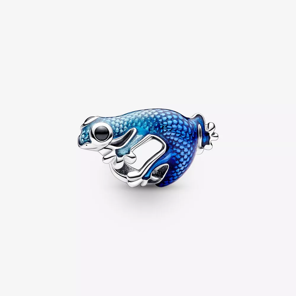 pandora abalorio gecko metálico azul 792701c01