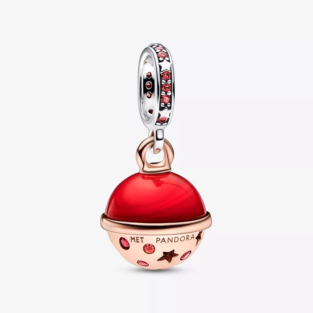 pandora charm colgante dos tonos planeta marte murano y brillante 782433c01