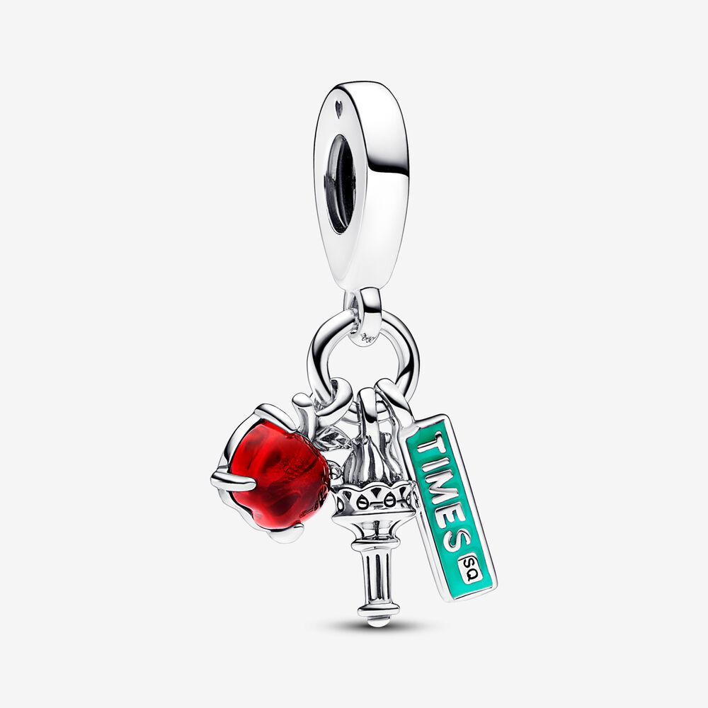 pandora charm de viaje de tres colgantes de plata de ley de la ciudad de nueva york 792718c01