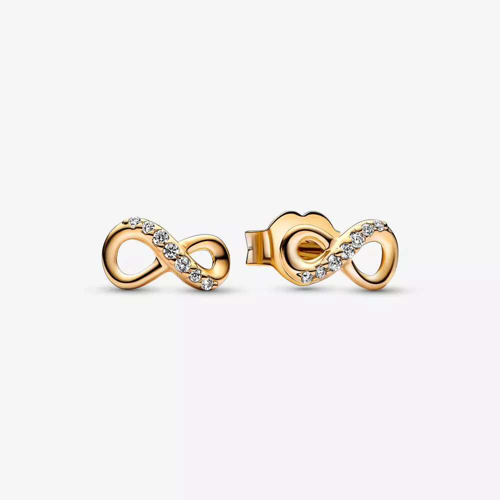 pendientes de botón pandora sparkling infinity 268820c01