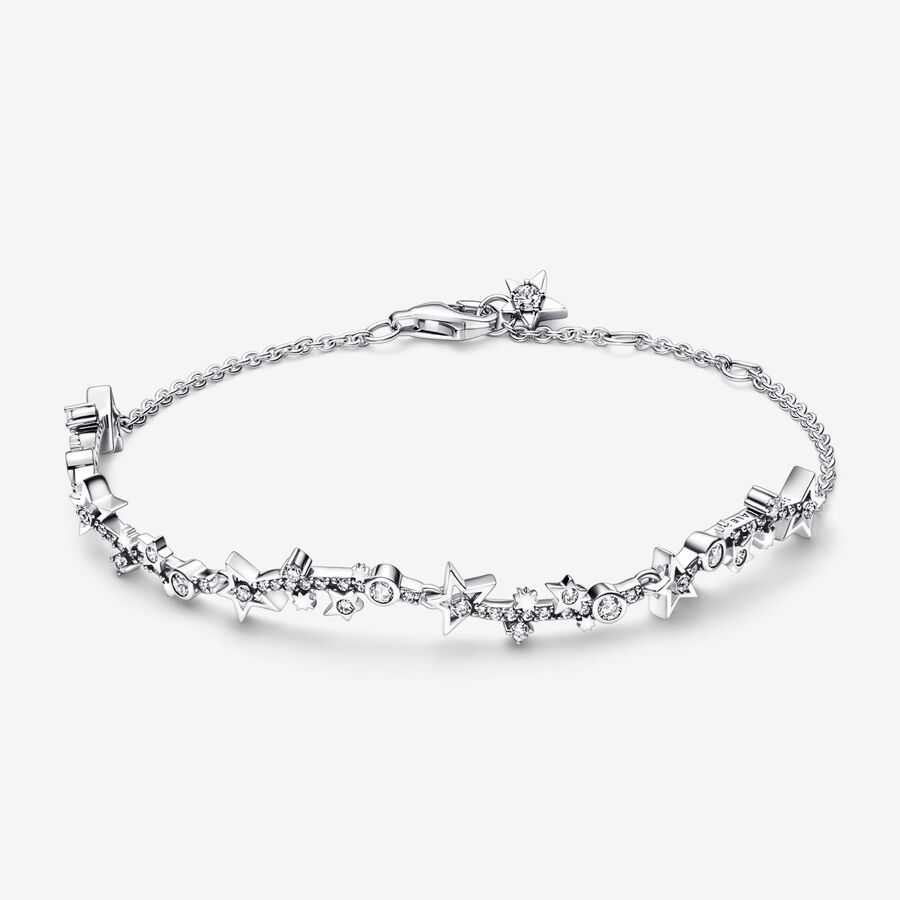 pulsera de plata esterlina pandora vía láctea con circonia cúbica transparente 592425c01