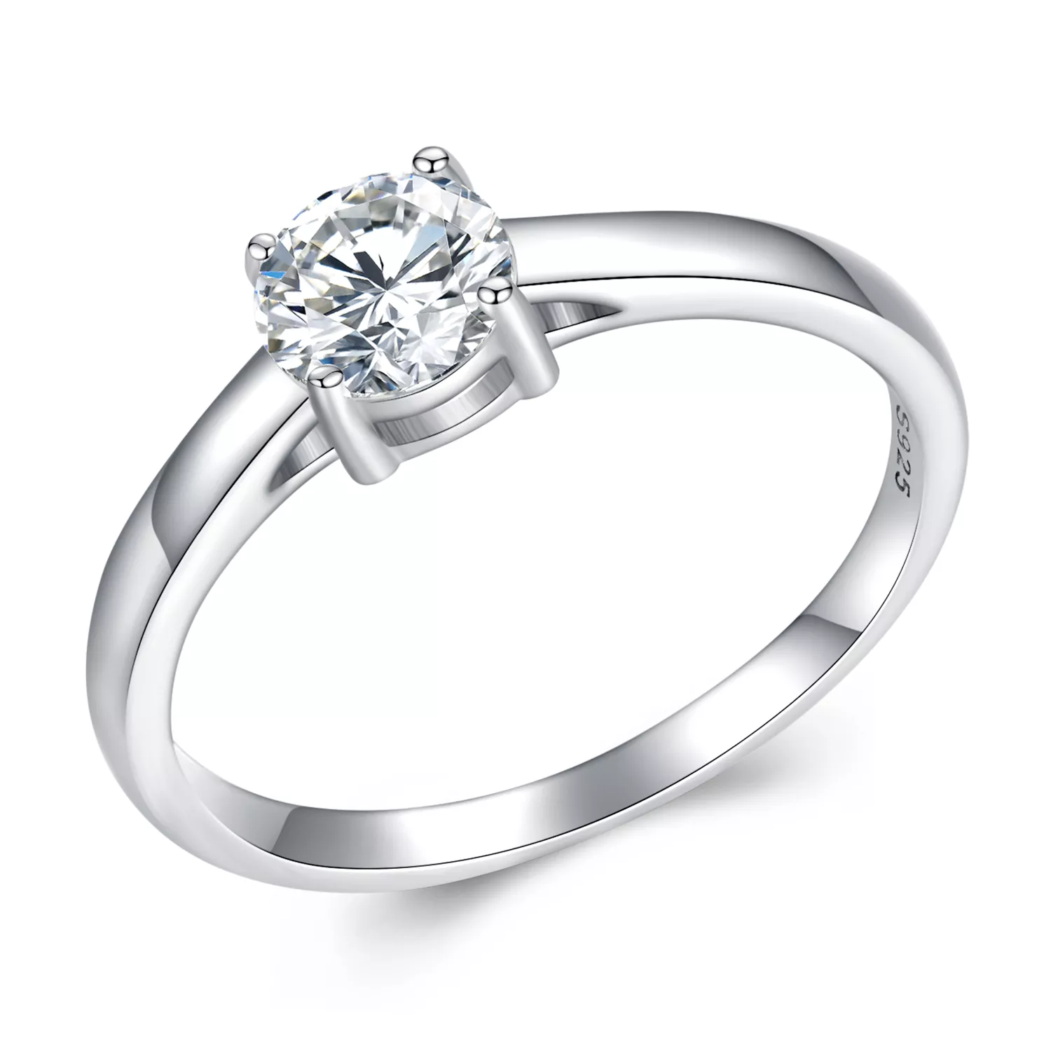 anillo brillante estilo pandora con moissanita un certificado msr005