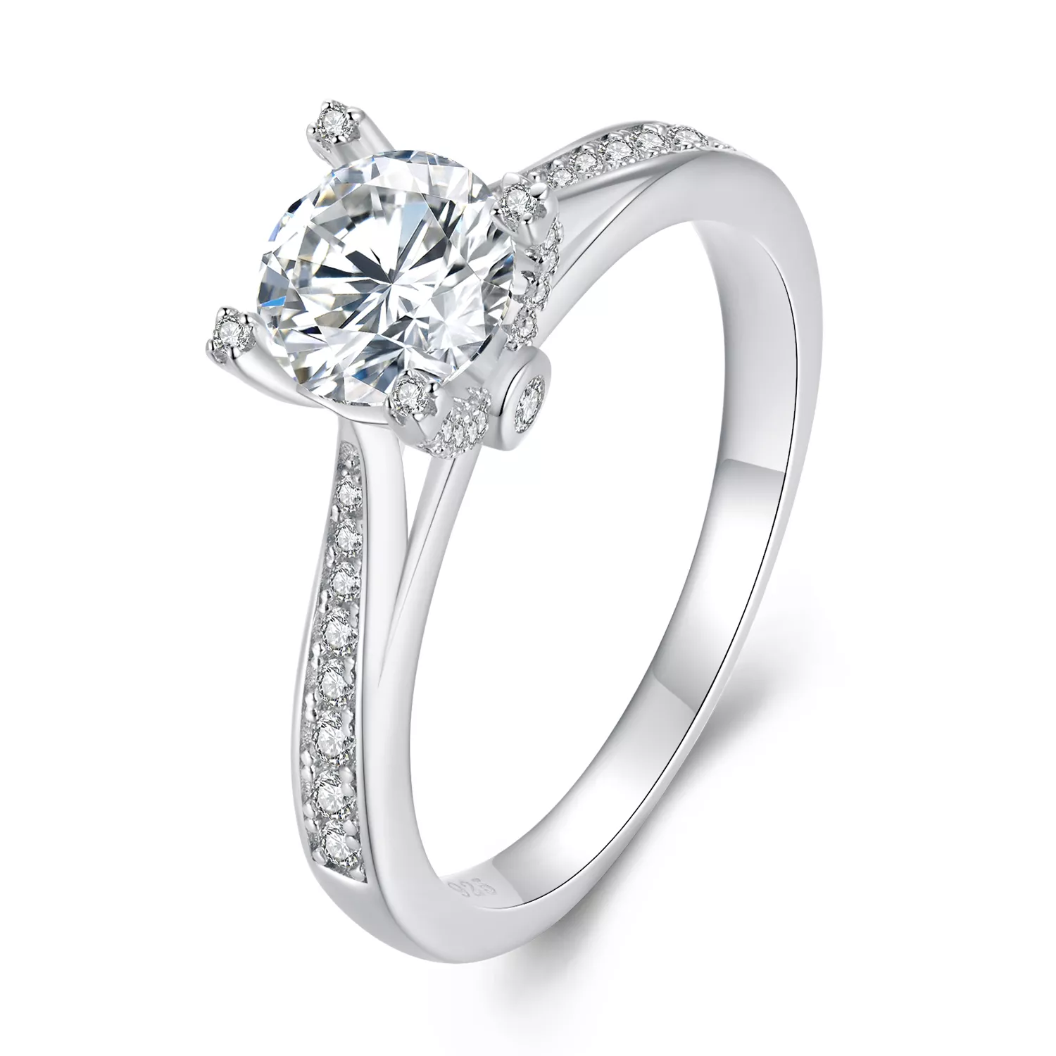 anillo de boda exquisito estilo pandora con moissanite msr026