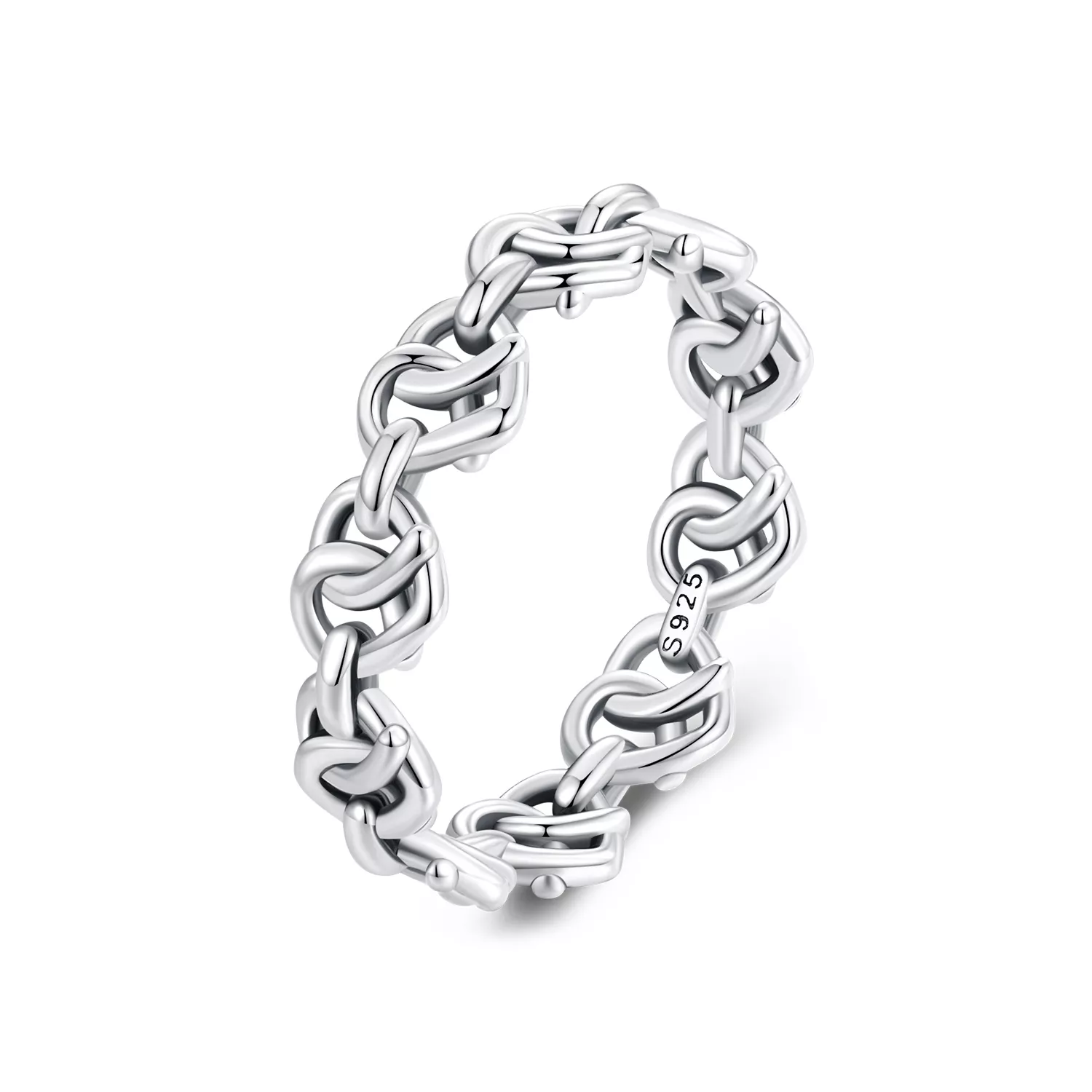 anillo de cadena con forma de corazón estilo pandora scr963