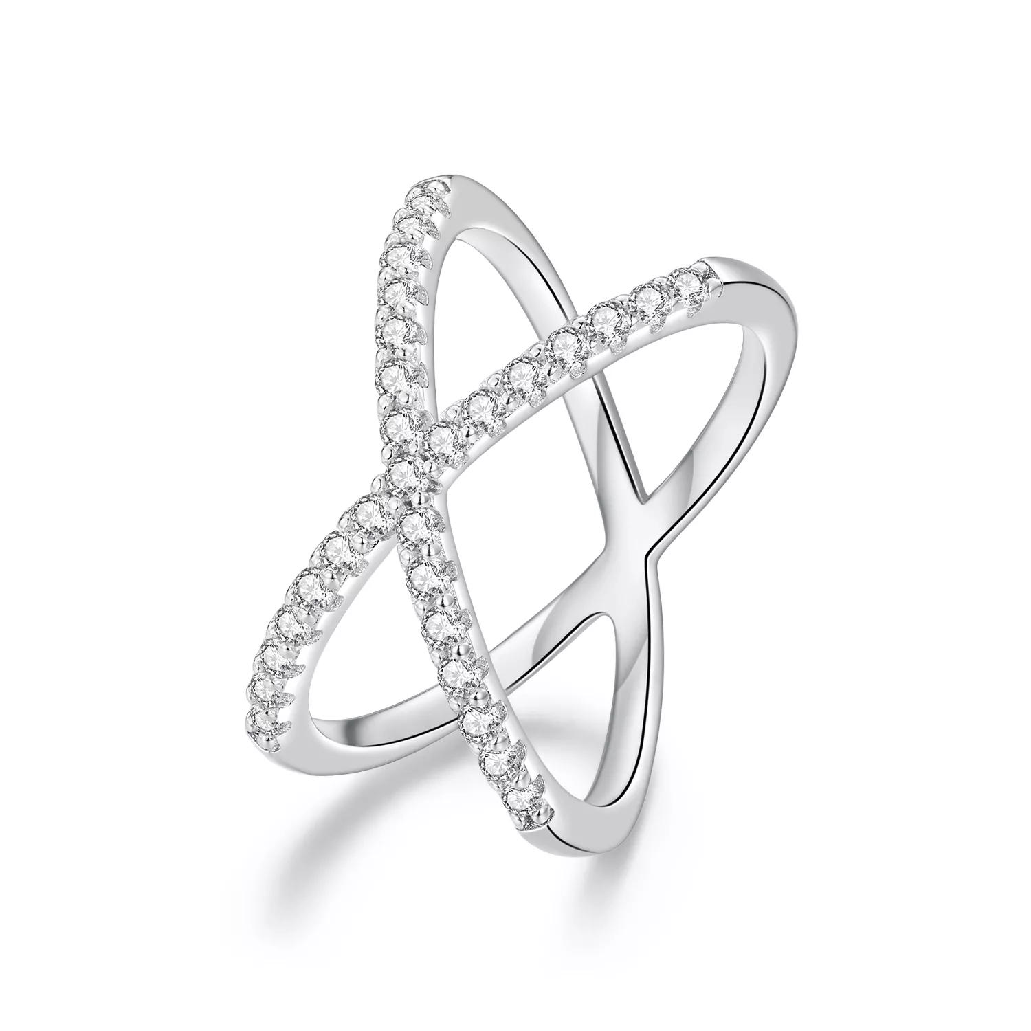 anillo de doble capa estilo pandora con moissanita un certificado msr036