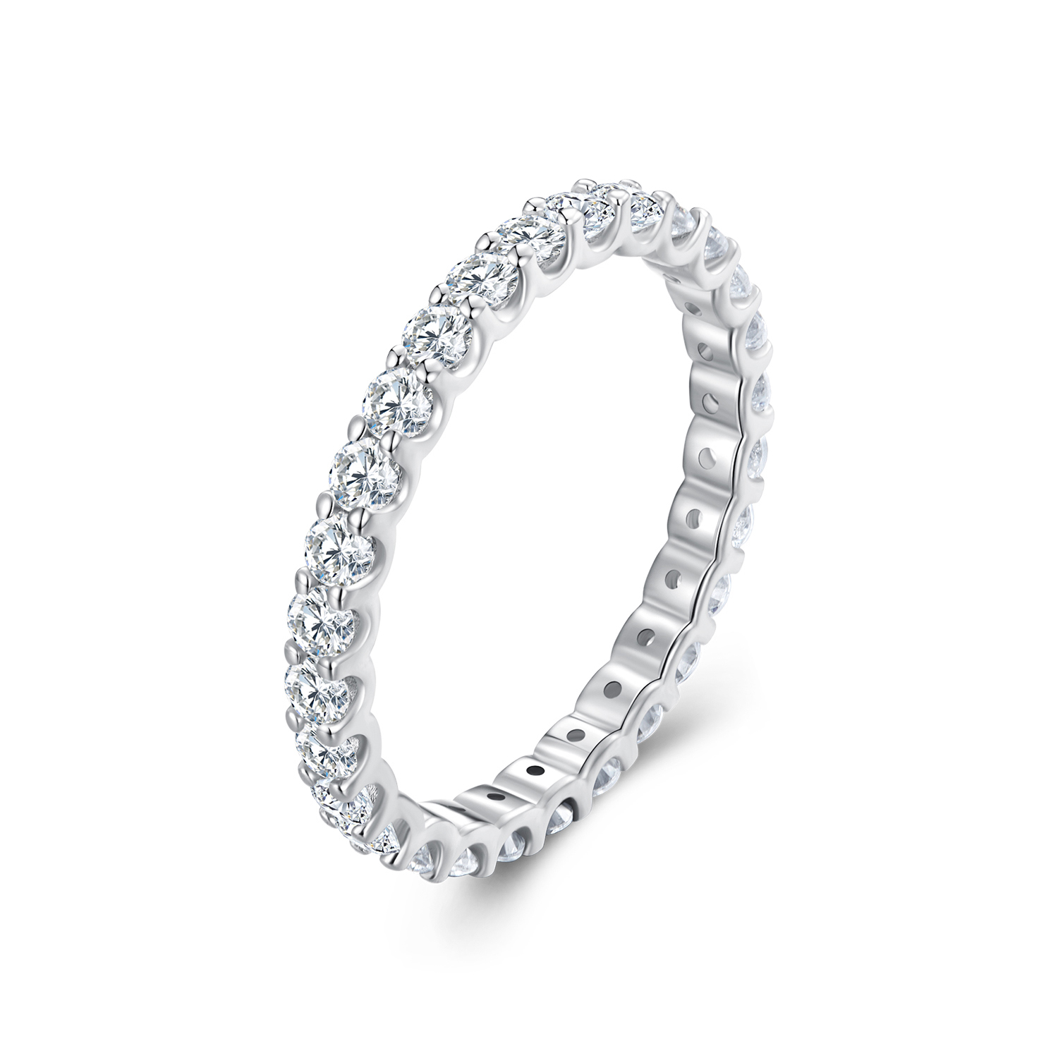 anillo de estilo pandora con moissanita msr034
