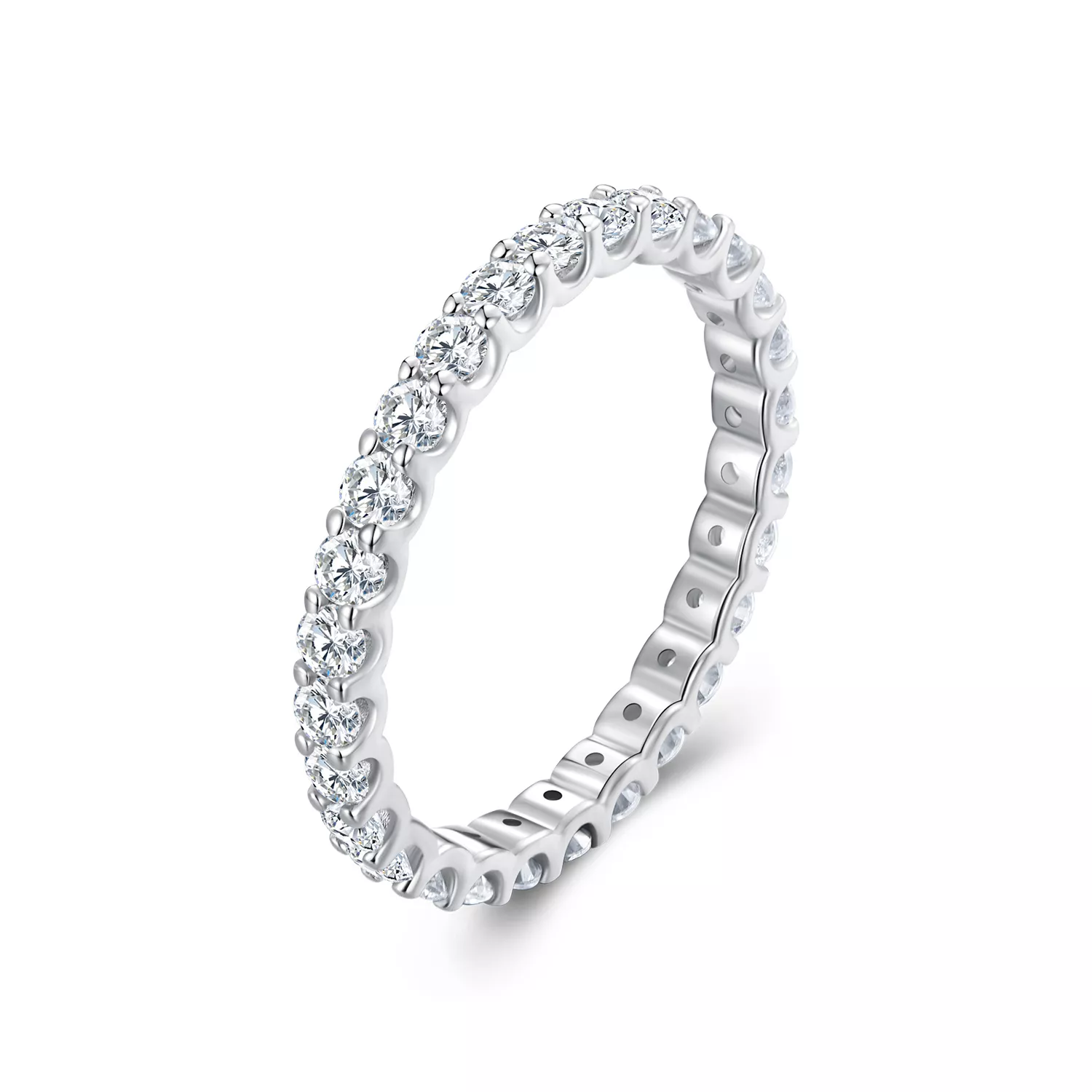 anillo de estilo pandora con moissanita msr034