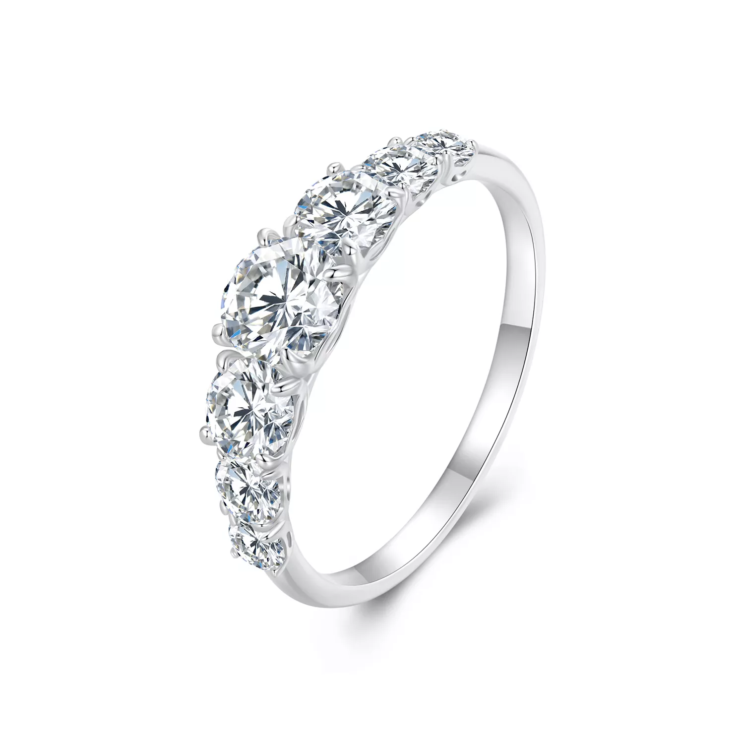 anillo de moissanita brillante estilo pandora un certificado msr037