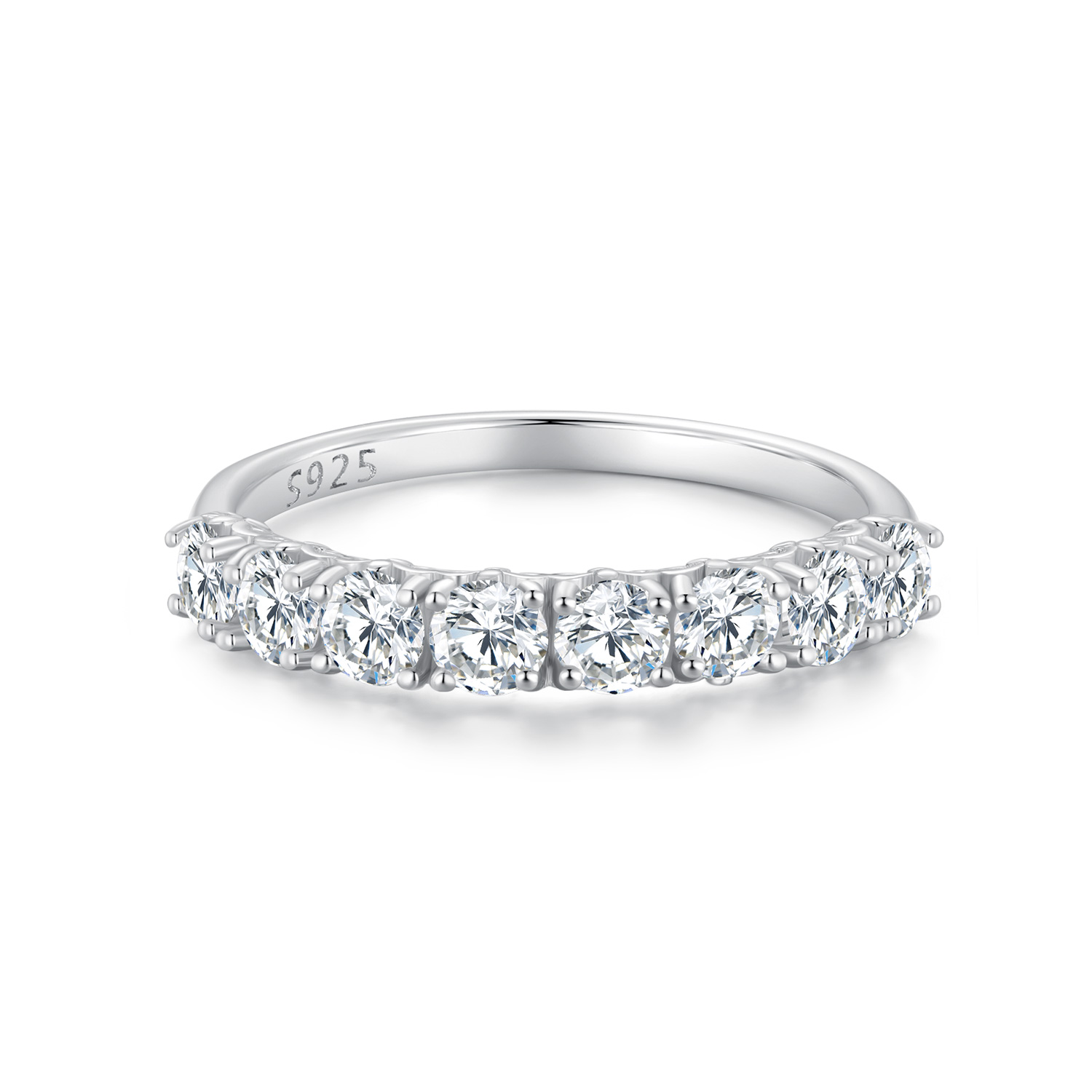 anillo de moissanita con estilo pandora de patrón un certificado msr015
