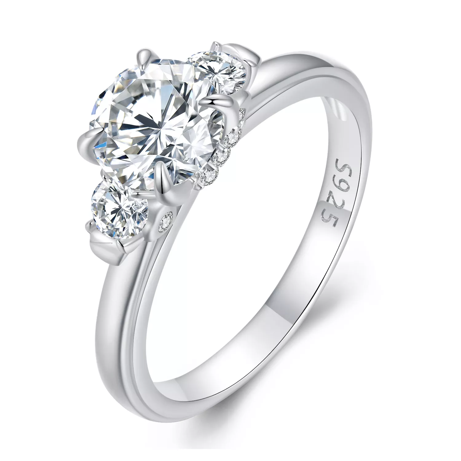 anillo de moissanita exquisito al estilo pandora msr022