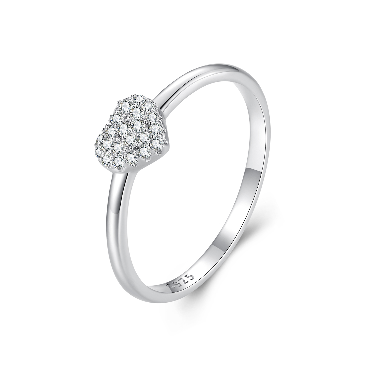 anillo en forma de corazón estilo pandora un certificado msr038