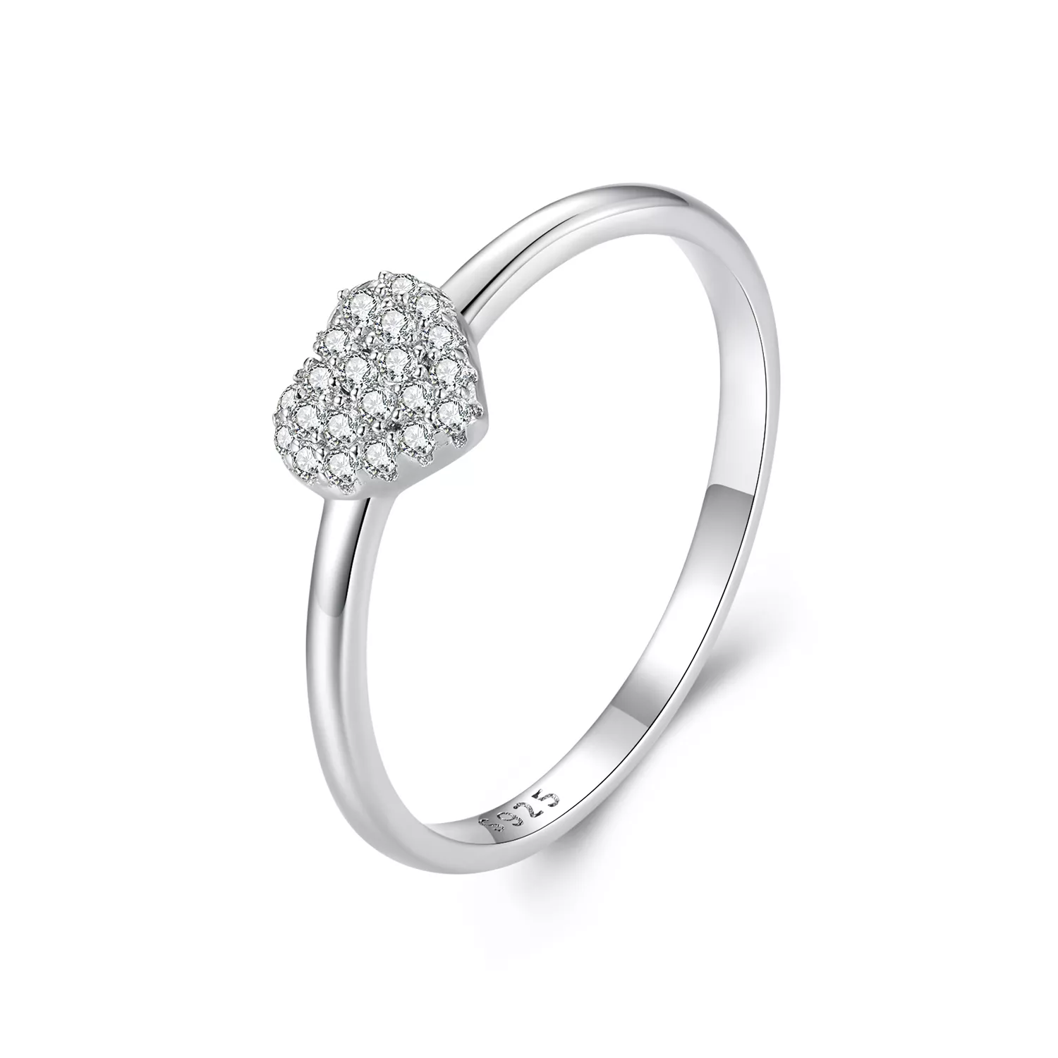 anillo en forma de corazón estilo pandora un certificado msr038