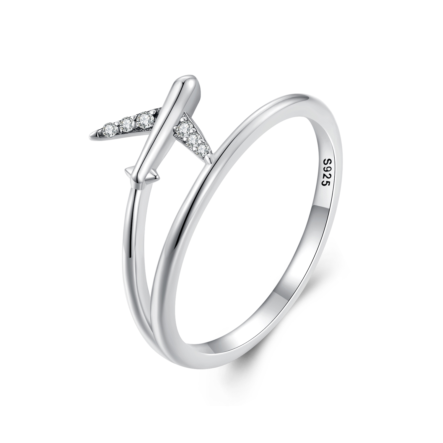 anillo estilo pandora avión scr967