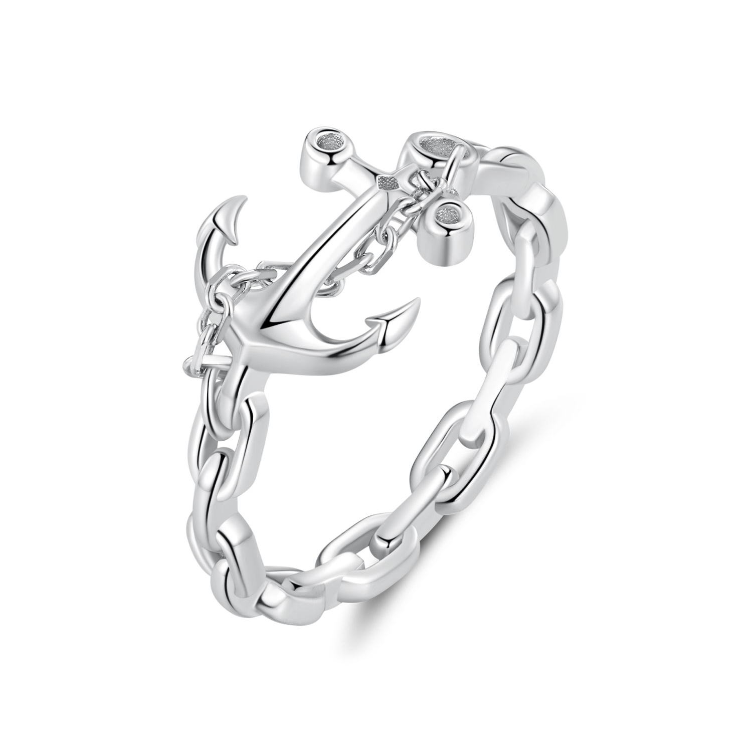 anillo estilo pandora con ancla scr949