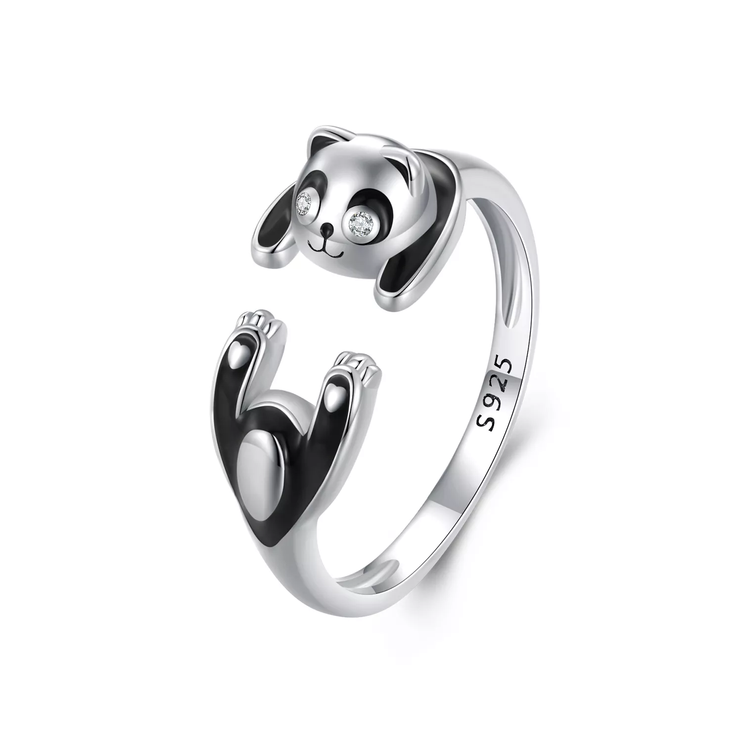 anillo estilo pandora con diseño de panda scr969 e