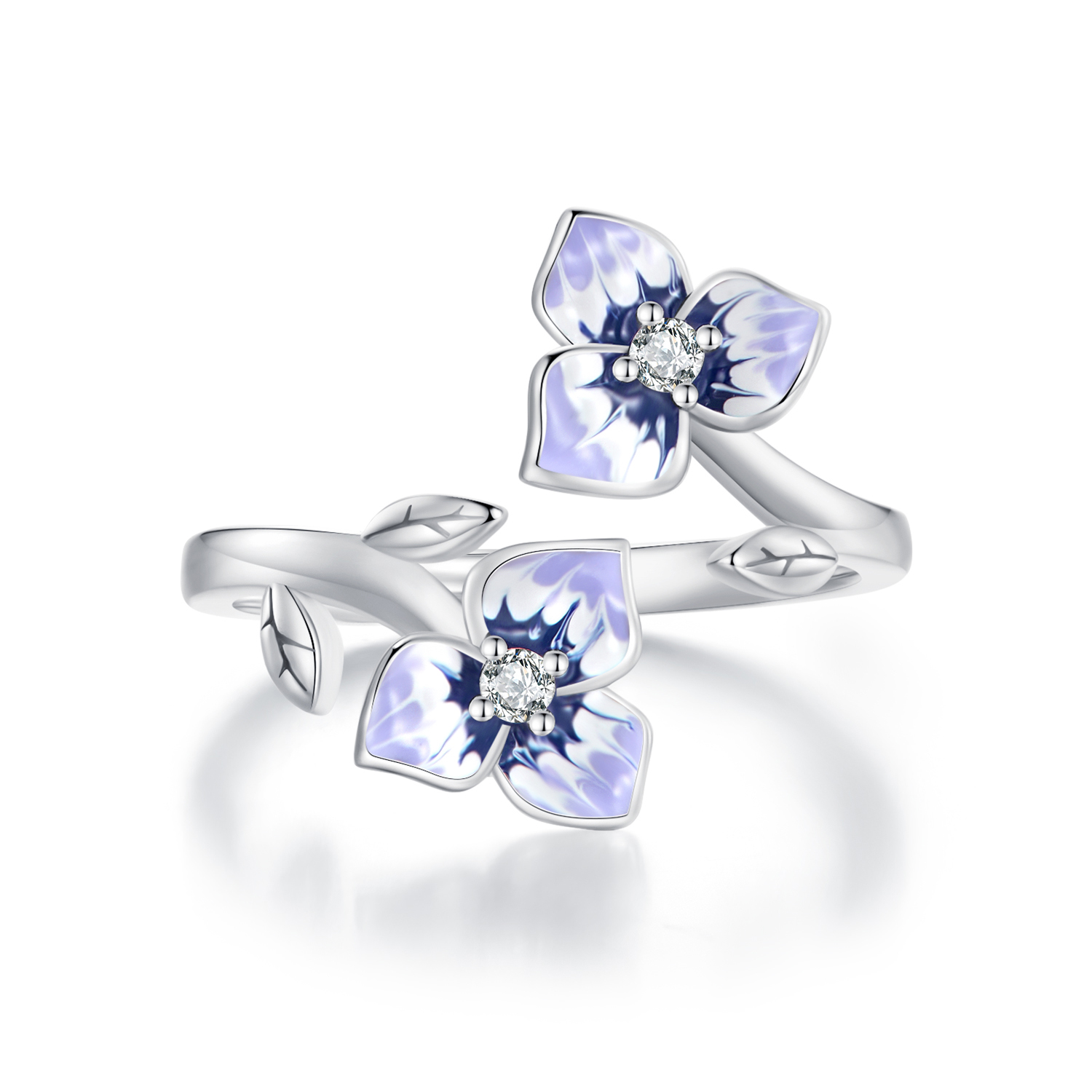 anillo estilo pandora con diseño de pensamiento bsr451 e