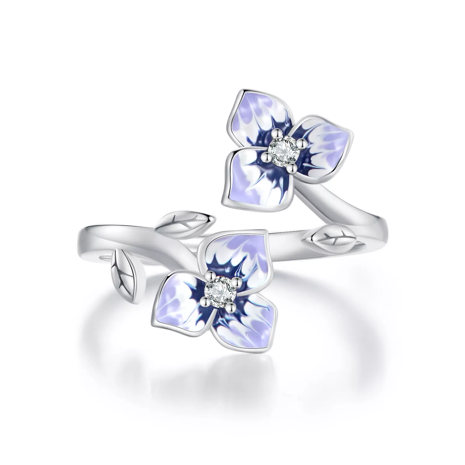 anillo estilo pandora con diseño de pensamiento bsr451 e