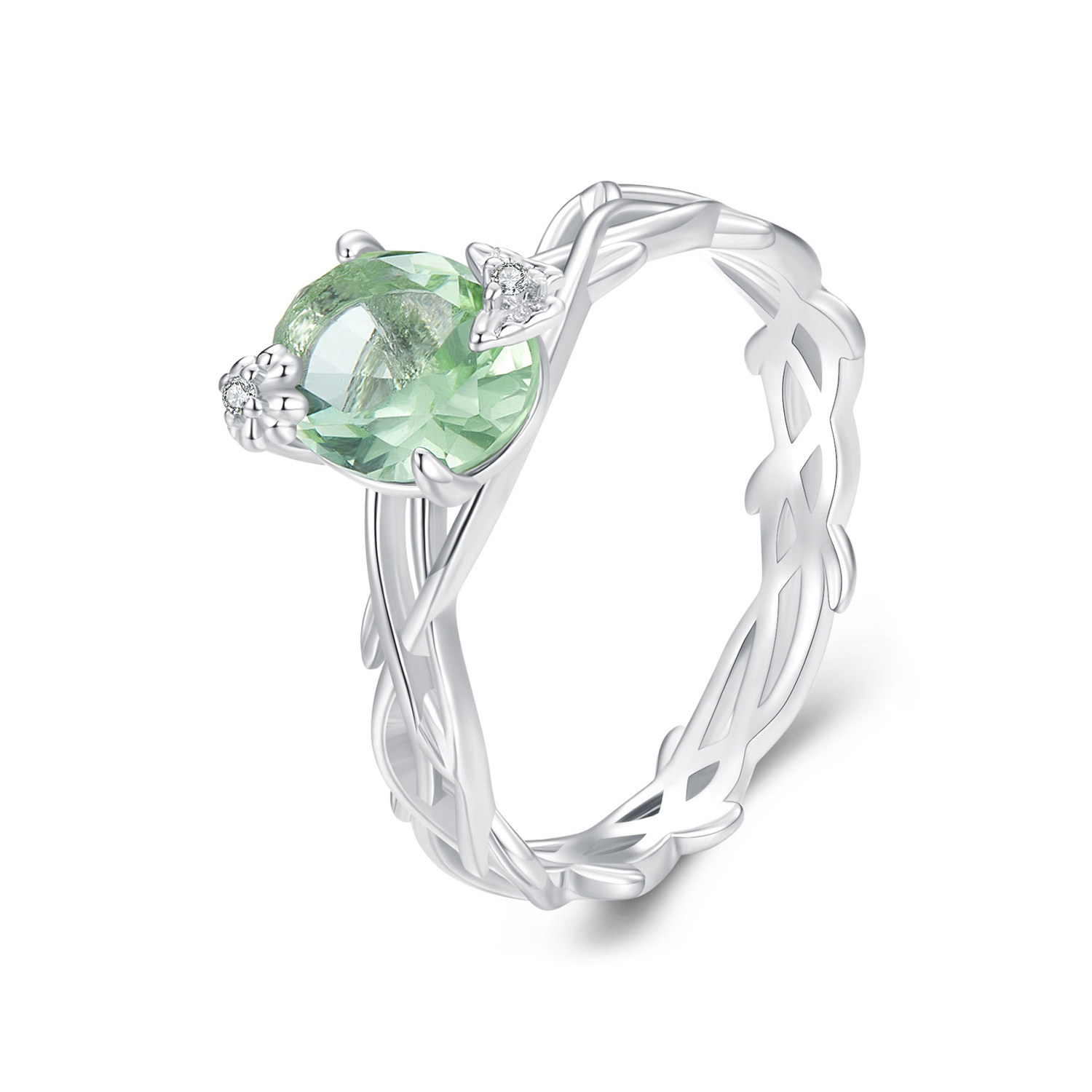 anillo estilo pandora con diseño de vid bsr466