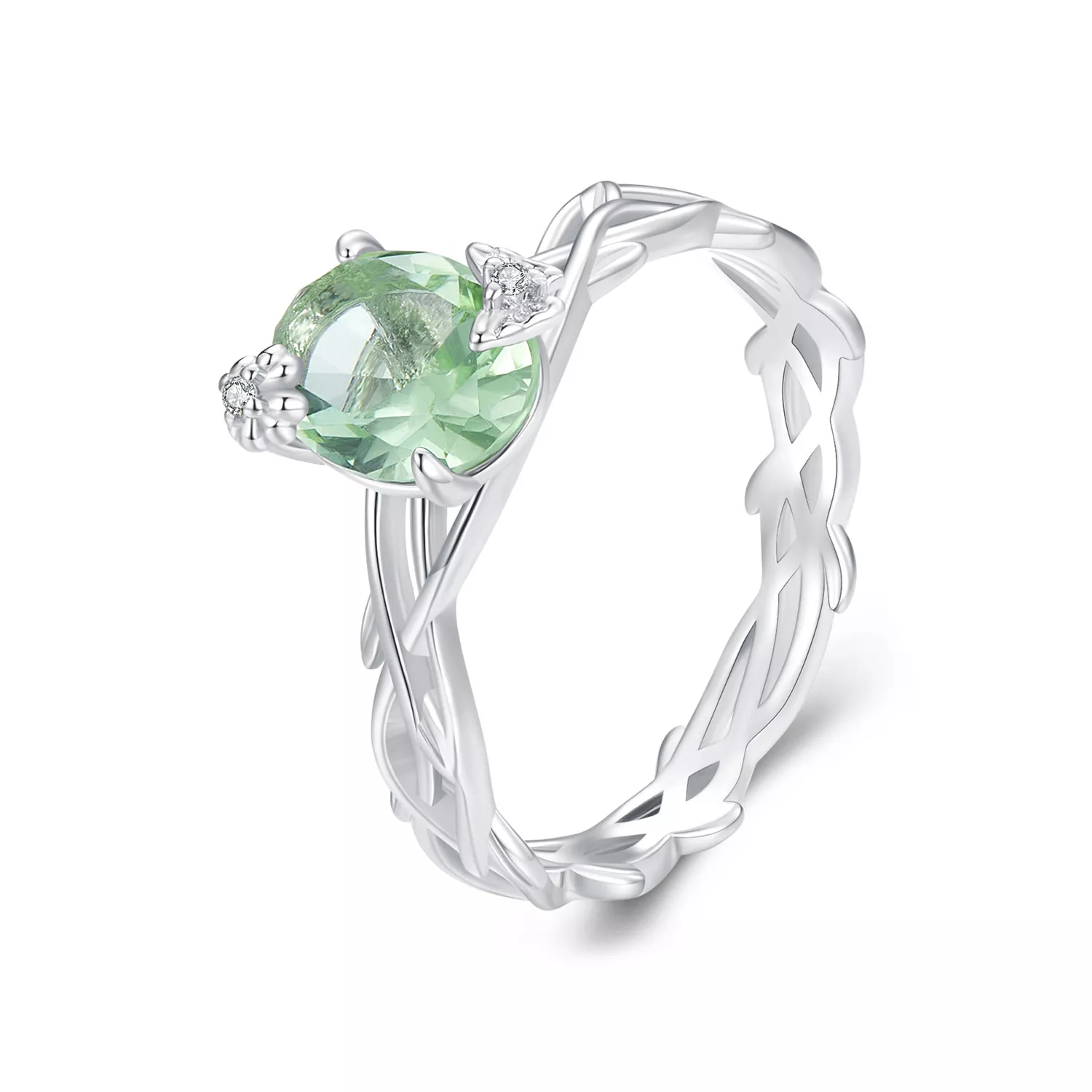 anillo estilo pandora con diseño de vid bsr466