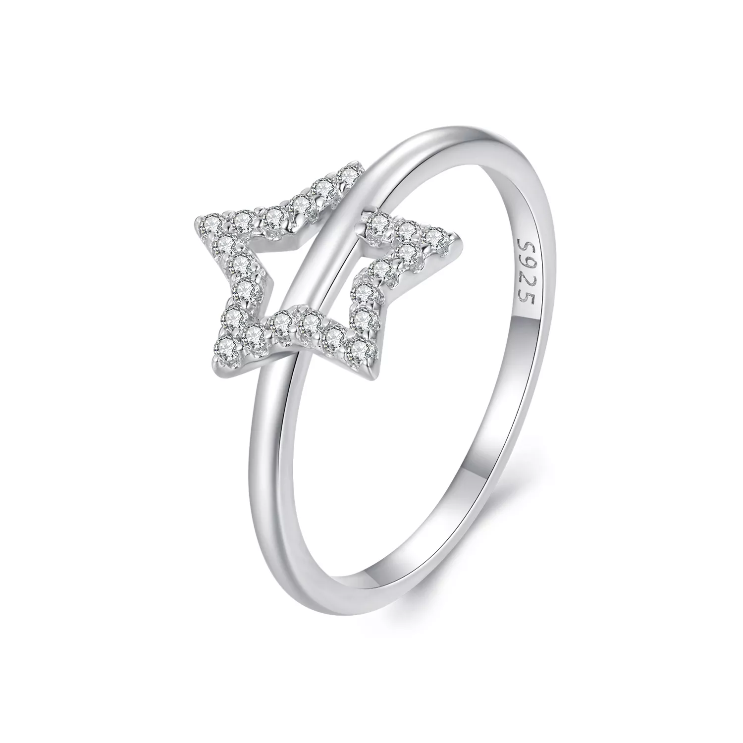 anillo estilo pandora con forma de estrella bsr450