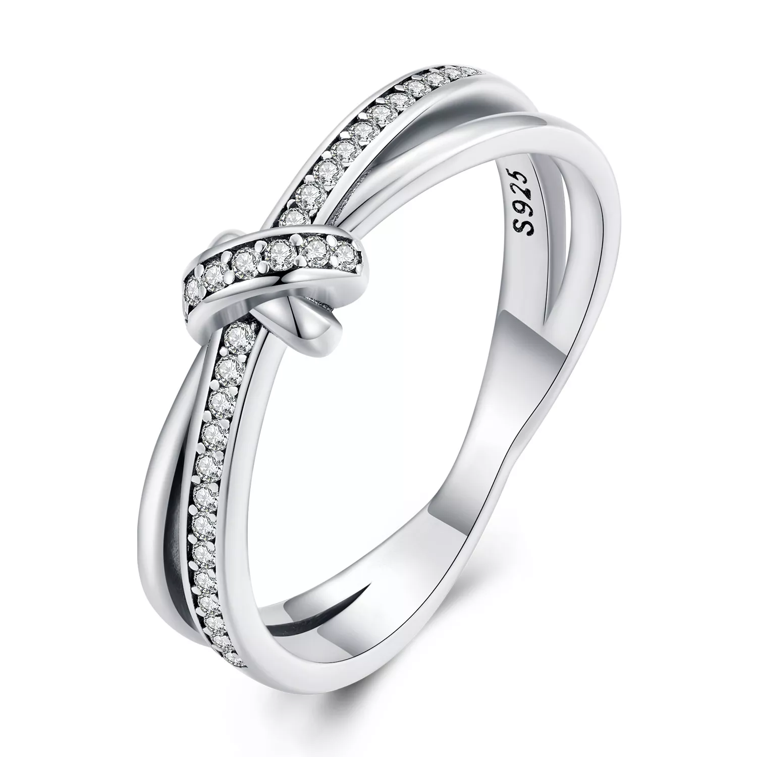 anillo estilo pandora con nudo scr896