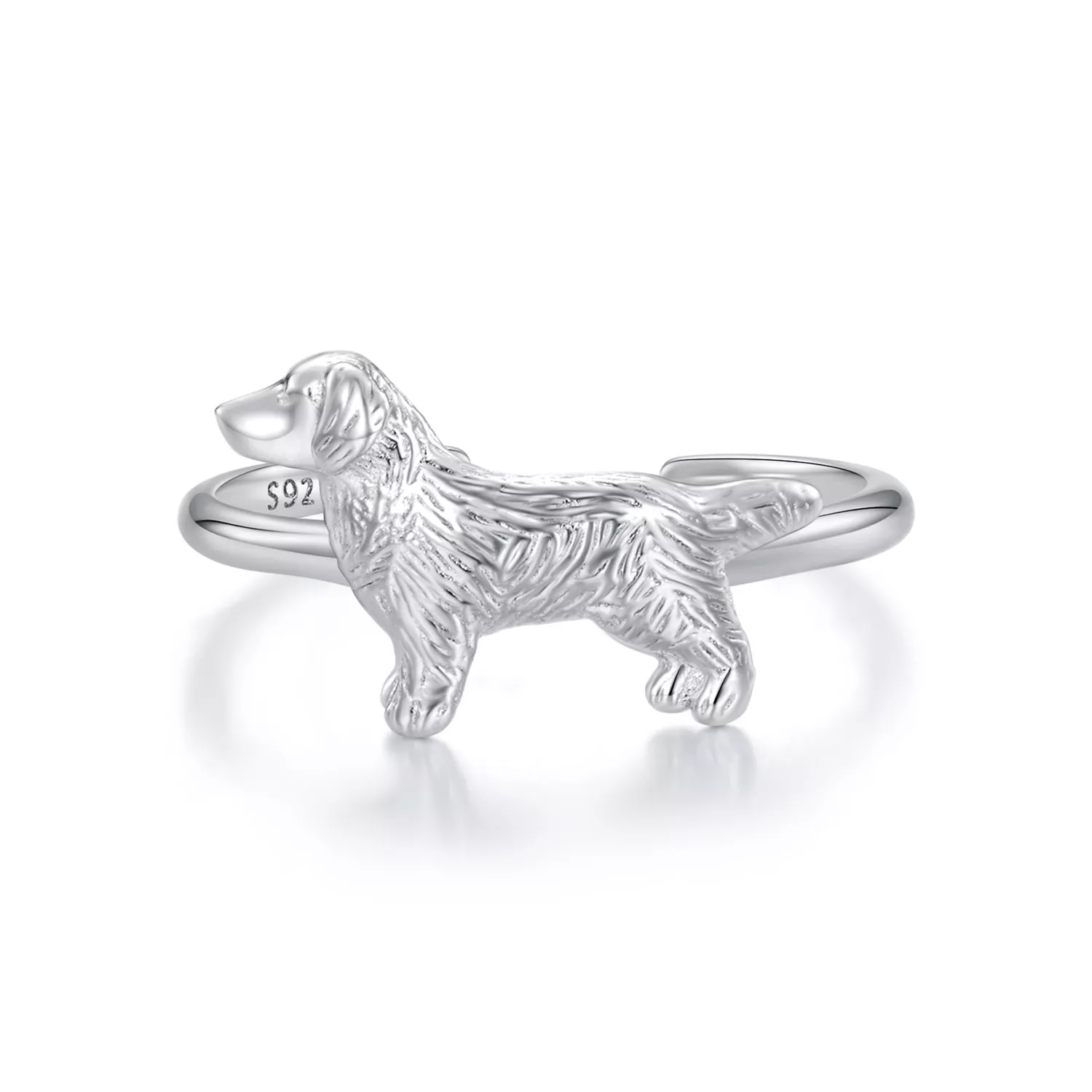 anillo estilo pandora de pequeño golden retriever scr952