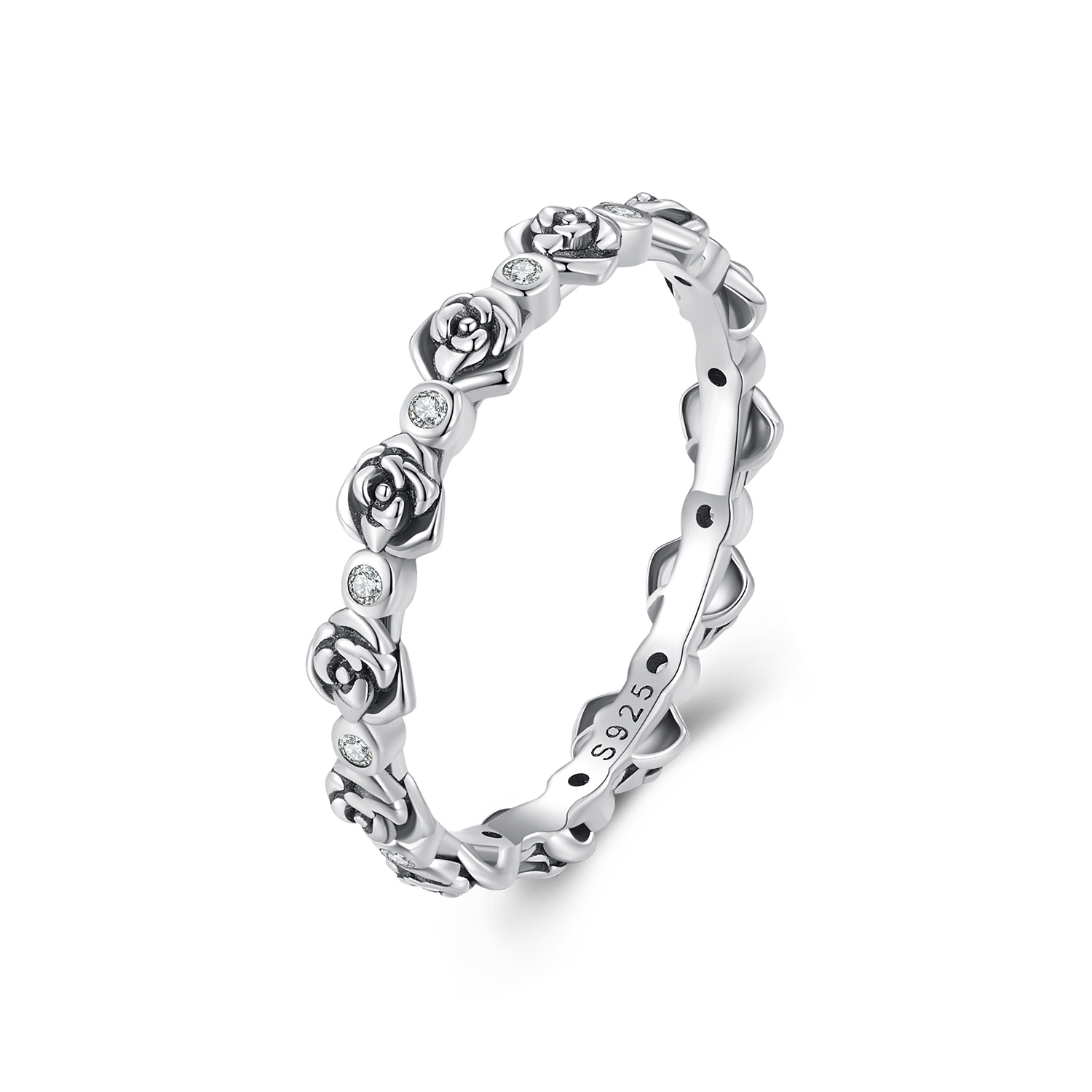 anillo estilo pandora en rosa scr960