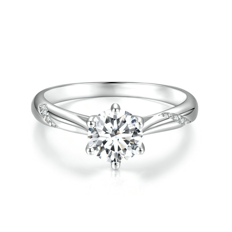 anillo moissanite pandora style simple un certificado msr003