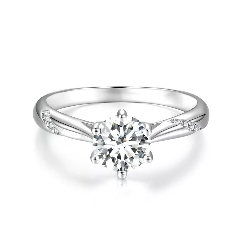 anillo moissanite pandora style simple un certificado msr003
