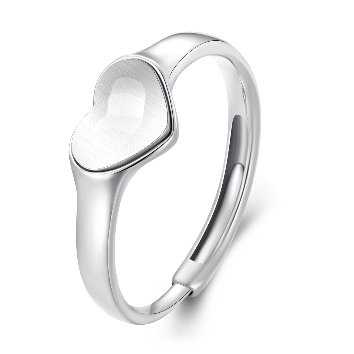 anillo reflectante en forma de corazón estilo pandora bsr434