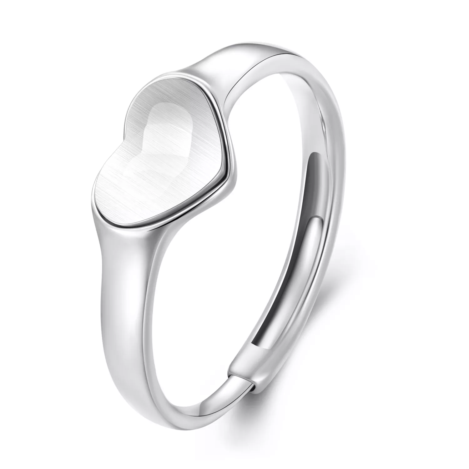 anillo reflectante en forma de corazón estilo pandora bsr434