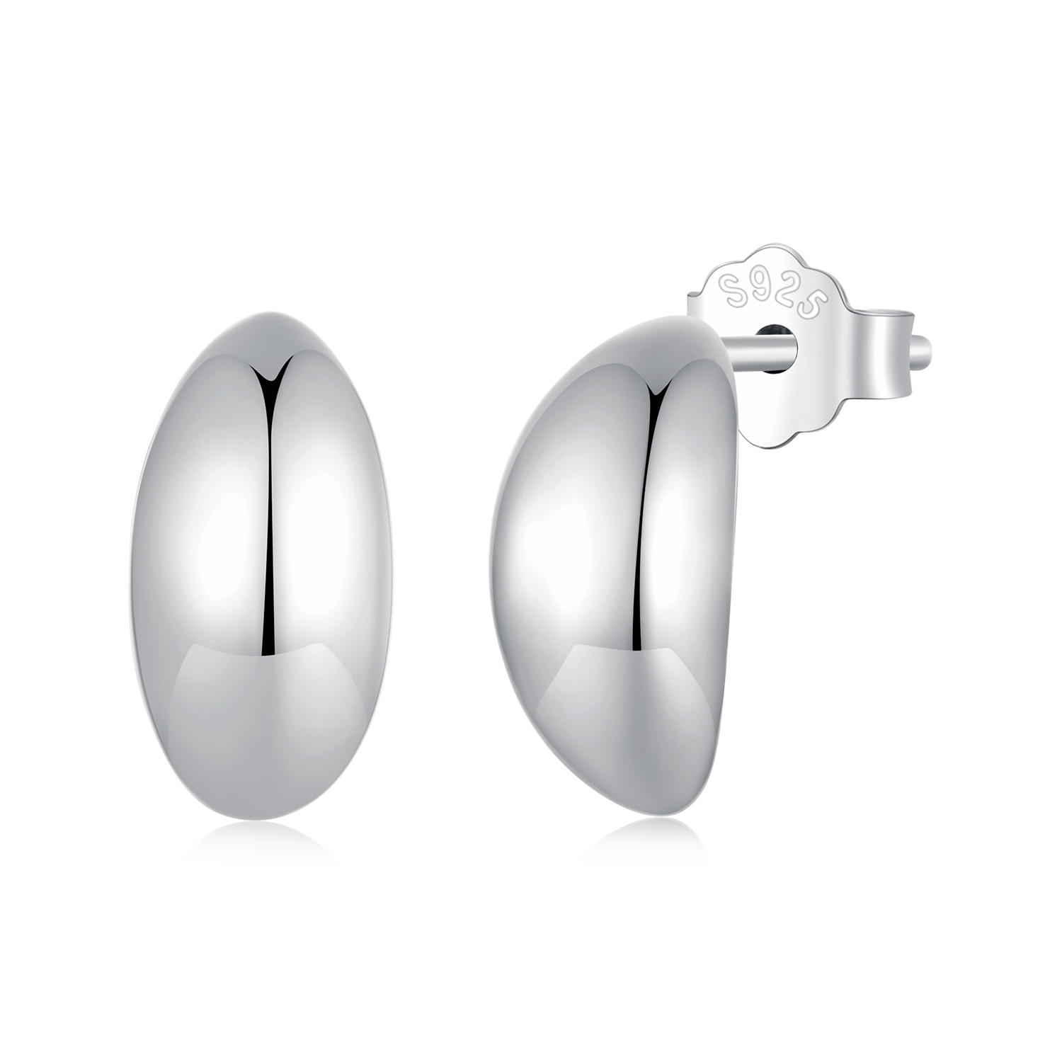 aretes de estilo pandora con forma de luna sce1632