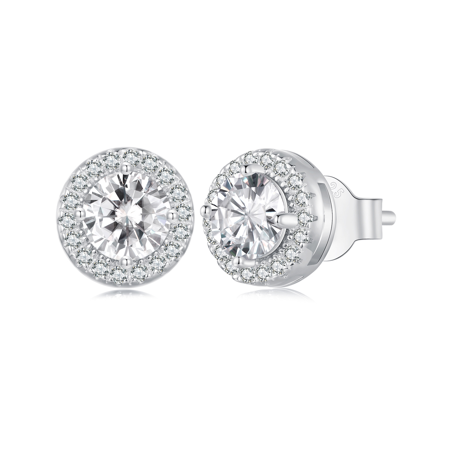 aretes de lujo ligeros estilo pandora bse893