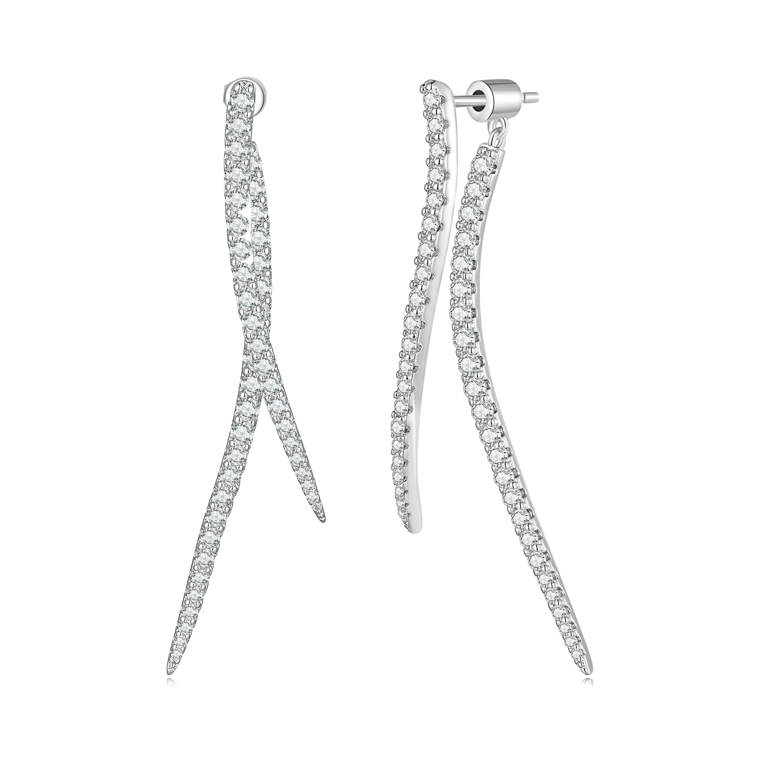 aretes largos con borla inteligente estilo pandora yie227